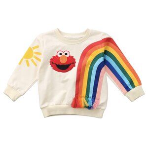 Elmo Sweater Birthday Long Sleeve Pullover Top Sweatshirt Sesame Street Sweater